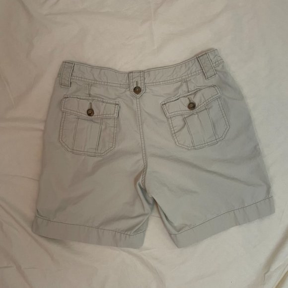 💙 Eddie Bauer Cargo Shorts Rip Stop Tan/Stone 10 - Picture 2 of 3